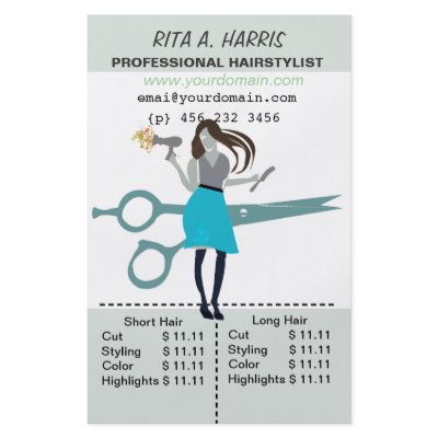 Beauty Salon Hairstylist  Hairdressing Price List Flyer Design by 911business