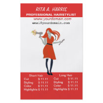 Beauty Salon Hairstylist  Hairdressing Price List Custom Flyer