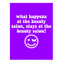 Beauty salon postcard
