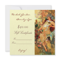 Beauty Spa Gift Certificates Custom Invites