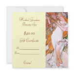 Beauty Spa Gift Certificates Personalized Announcement