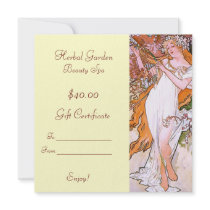 Beauty Spa Gift Certificates Personalized Announcement