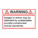 Beauty Standards Warning stickers