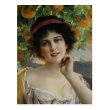 Beauty Under the Orange Tree Post Card