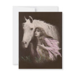 *Beauty With a White Horse* Vintage Personalized Invitation