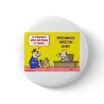 beaver biting tree environmental protection agency pinback button