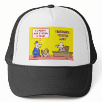 beaver biting tree environmental protection agency hat