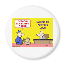 beaver biting tree environmental protection agency fridge magnets