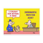 beaver biting tree environmental protection agency postcards