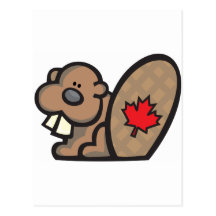 Beaver canada post card