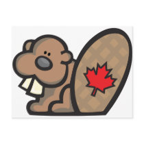 Beaver canada post card