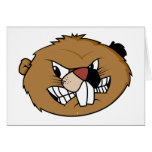 Beaver Face Greeting Cards