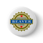 Beaver Lover Pinback Buttons