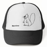 Beaver sketch cap trucker hat