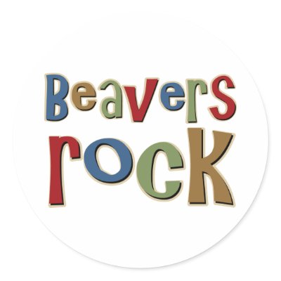Beavers Rock Round Sticker by TeeShirtsTShirts