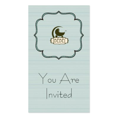 Bébé Custom Invitation Business Cards by Cute_Customs