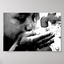 Beber las aguas de la fuente O Indian ink Atwork Poster