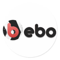 Bebo cool round sticker
