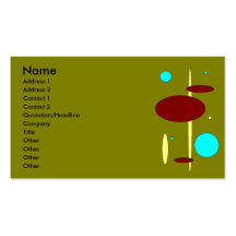Bebop Retro Olive Business Card