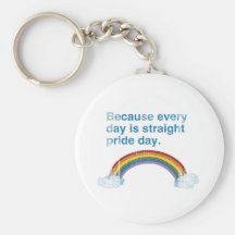 Because every day is Straight Pride day distressed Keychain