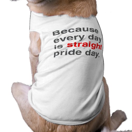 Because every day is Straight Pride day - Pet T-shirt
