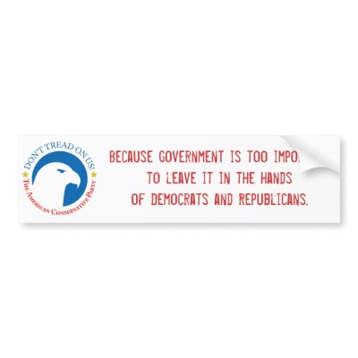 Because government is too important bumper sticker by AmericanConservative