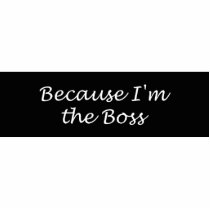 Because I'm The Boss Acrylic  Pin Acrylic Cut Outs