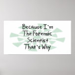 Because I'm the Forensic Scientist posters