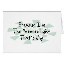 Because I'm the Meteorologist Greeting Cards