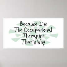 Because I'm the Occupational Therapist Poster
