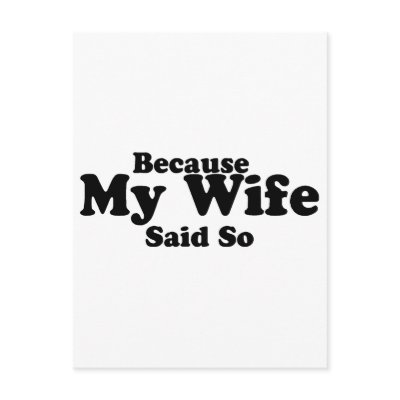 Because My Wife Said So by BacheloretteGirl