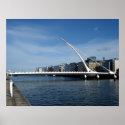 Beckett Bridge Over Dublin Ireland River Poster posters