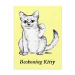 Beckoning Kitty Cat Maneki Neko Postcards
