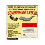 Become a Government Leech t-shirts