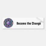 Become the Change ~ Moon Mandala Bumper Stickers