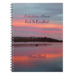 Bed & Breakfast B&B Guest Book, Sunset Fisherman Notebook