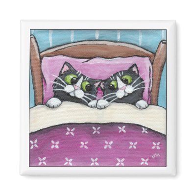 Bed Buddies Magnet by LisaMarieArt