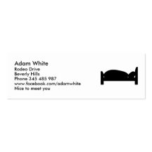 Bed Business Card Template