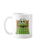 Bed Cartoon Green and Red mugs