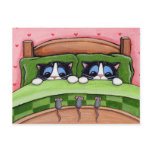 Bed Mice Do Exist - Cat Postcard