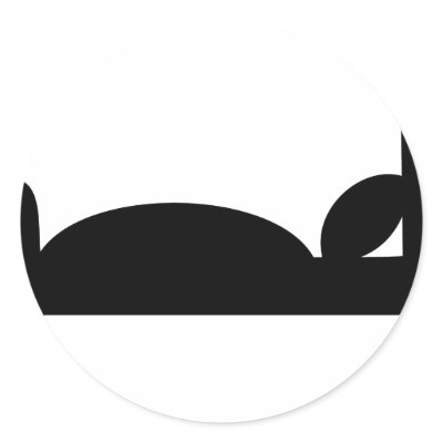 bed sleeping icon round sticker by Tomaniac