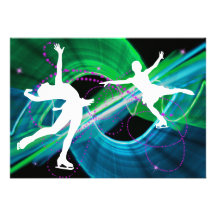 Bedazzled Figure Skaters Ice Skating Announcement