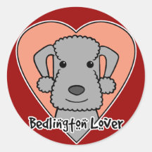 Bedlington Lover Round Sticker