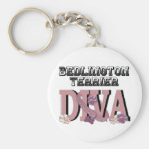 Bedlington Terrier DIVA Keychain