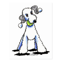 Bedlington Terrier Let's Play Postcard