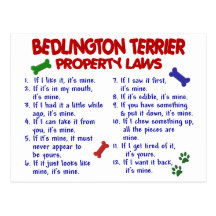 BEDLINGTON TERRIER Property Laws 2 Postcards