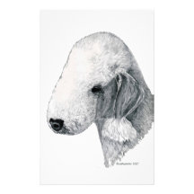 Bedlington Terrier Stationery Design