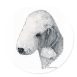 Bedlington Terrier Round Stickers