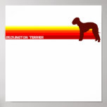 Bedlington Terrier With Stripes Print