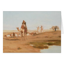 Bedouin in the Desert, 1884 (oil on canvas) Greeting Cards